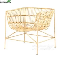 CHAIR RATTAN IRON LEGS 70X63H75CM