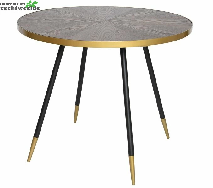 Eettafel Mdf As Vernis D91h75cm Brn 3 Eettafel Mdf As Vernis D91h75cm Brn