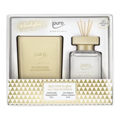 Ipuro Time To Glow 50ml + 125g - Geurstokjes & Geurkaars
