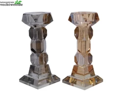 Decoris Kandelaar Kristal L8b8h18.5cm A2