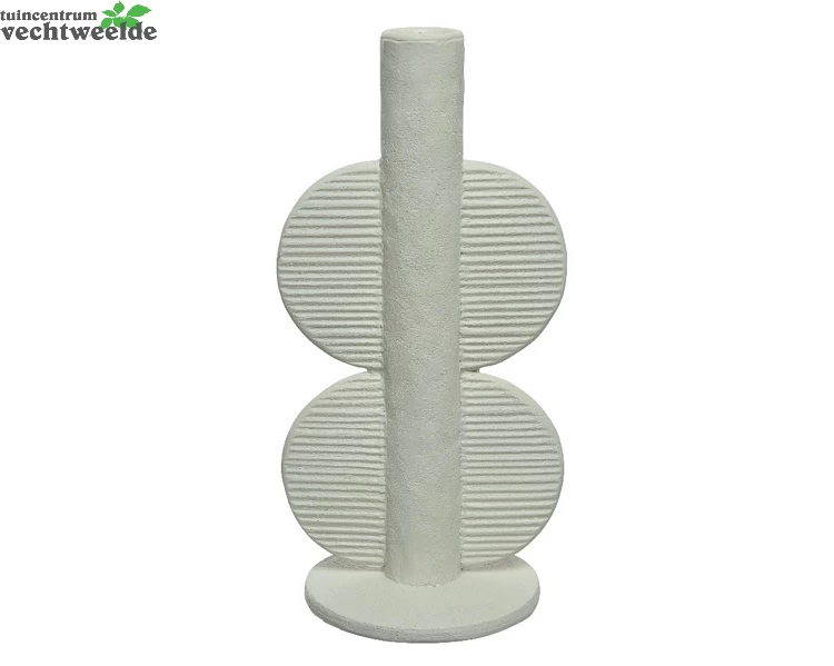 Decoris Kandelaar Poly L9.4b11.2h22.2cm Wit 3 Decoris Kandelaar Poly L9.4b11.2h22.2cm Wit