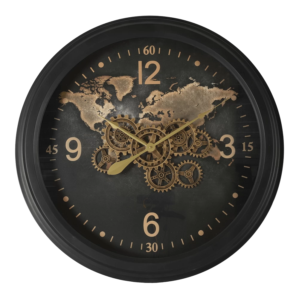 Klok Carta Zwart U00f8 80 Cm - Wandklok 3 Klok Carta Zwart U00f8 80 Cm - Wandklok