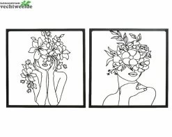 Decoris Muurdeco Ijzer L2b35h35cm Zwart A2