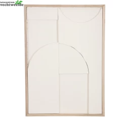 Muurdecoratie Angela L70b50h2cm Wit