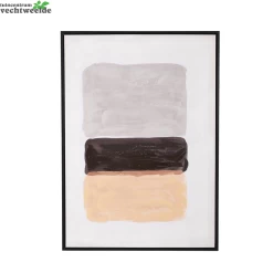 Muurdecoratie L50b70h3.5cm Licht Grijs