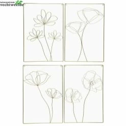 Decoris Muurhanger Met.l0.5b38h58cm Goud A4