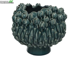 Decoris Pot Keramiek L22b22h19cm Groen