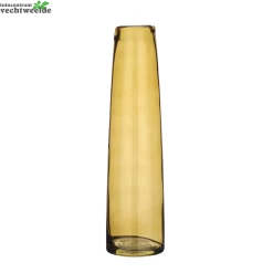 Single Flower Vaas D10h37.5cm Geel