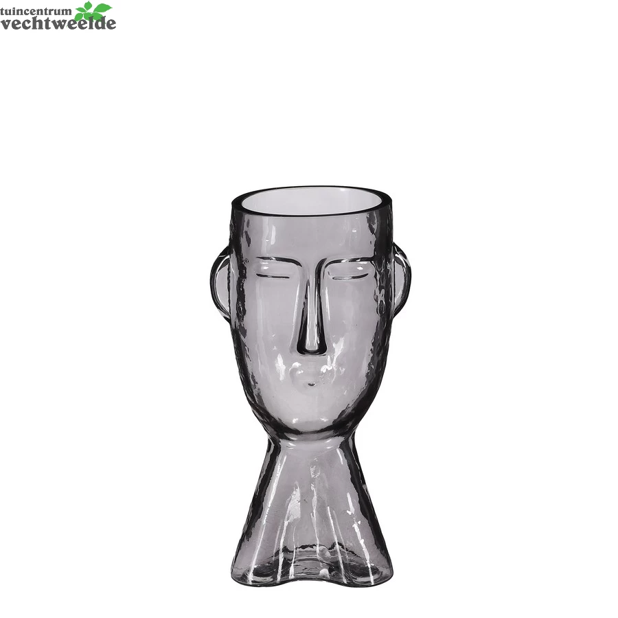 Vaas Gezicht D12h24cm D.bruin 3 Vaas Gezicht D12h24cm D.bruin