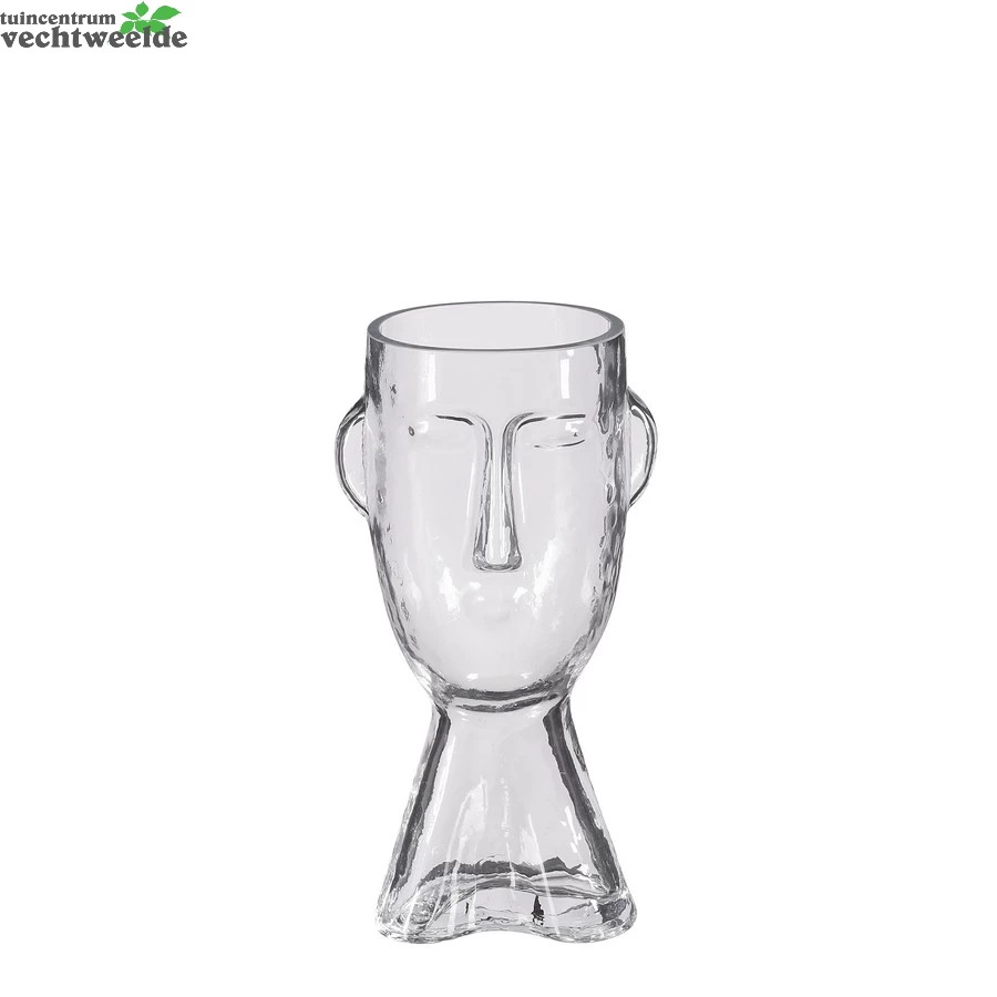 Vaas Gezicht D12h24cm Transparant 3 Vaas Gezicht D12h24cm Transparant
