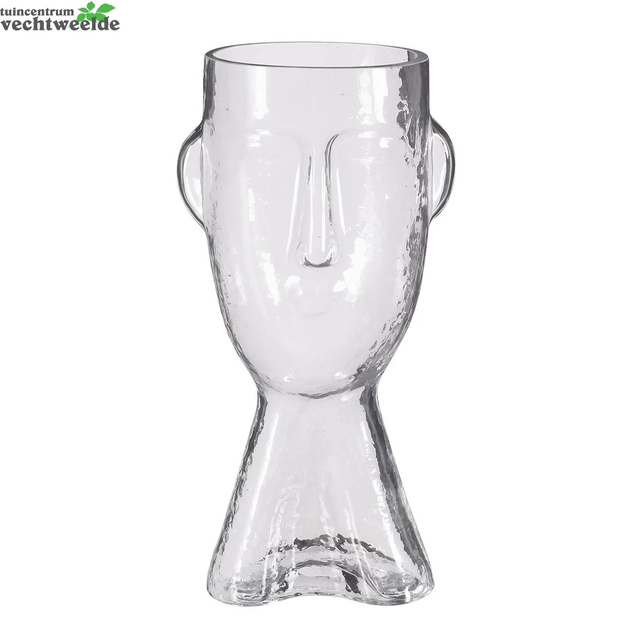 Vaas Gezicht D16h32cm Transparant 3 Vaas Gezicht D16h32cm Transparant