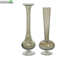 Decoris Vaas Glas D28b8h28cm Grn/trnspr A2