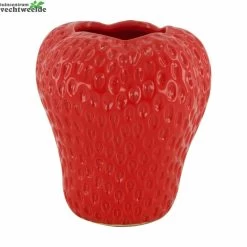 Vaas Keramiek L16b16h17.5cm Rood