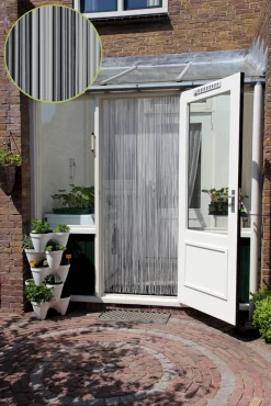 Vliegengordijn Palermo - Transparant/Wit - 90 X 210cm - Sun-Arts 12 Vliegengordijn Palermo - Transparant/Wit - 90 X 210cm - Sun-Arts -Huisdecoratie Winkel vliegengordijn palermo transparant wit 90 x 210cm sun arts 90 4 2