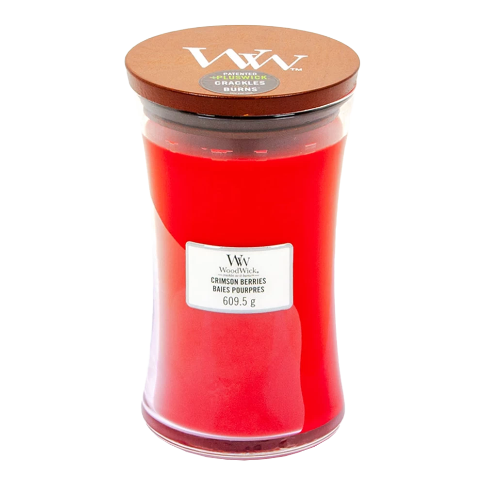 Woodwick Crimson Berries Large Candle - Geurkaars 3 Woodwick Crimson Berries Large Candle - Geurkaars