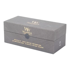 Woodwick Deluxe Gift Set Mini Jar Woody - Geurkaars -Huisdecoratie Winkel woodwick deluxe gift set mini jar woody geurkaars 2
