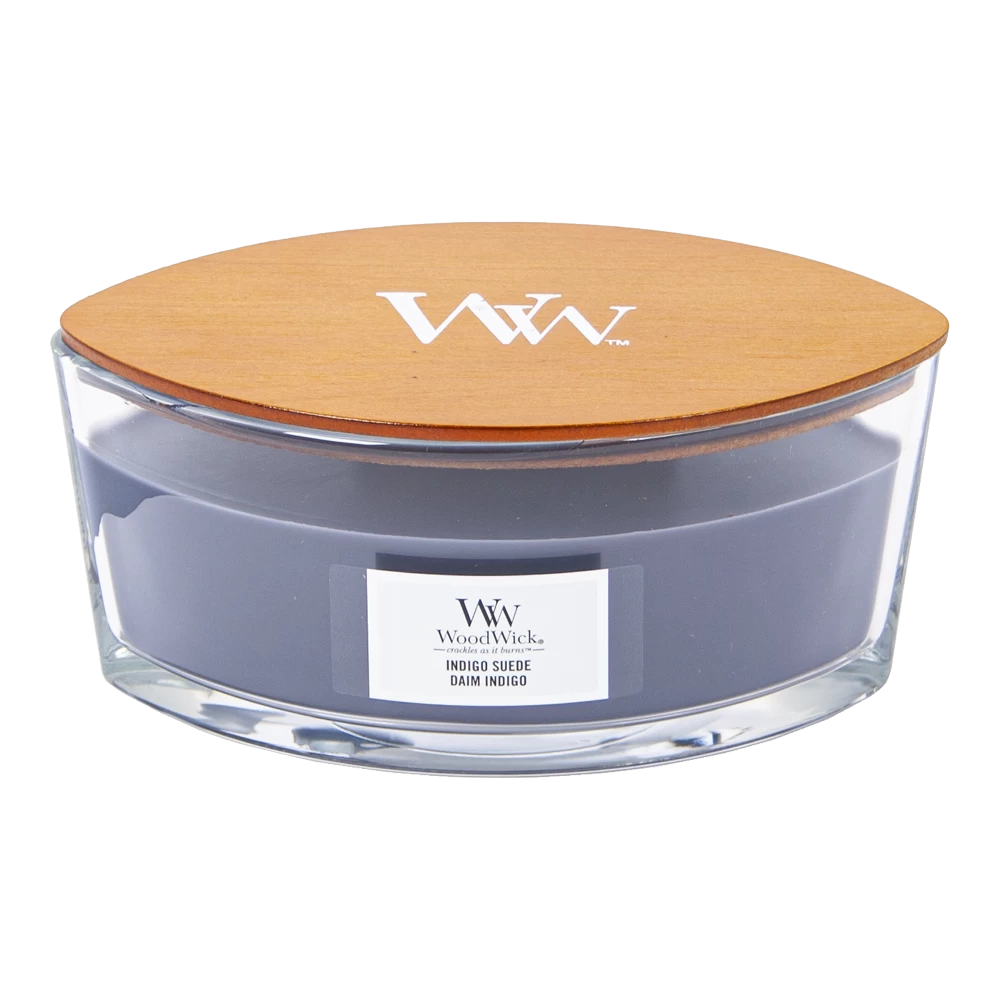 Woodwick Indigo Suede Ellipse Candle 3 Woodwick Indigo Suede Ellipse Candle