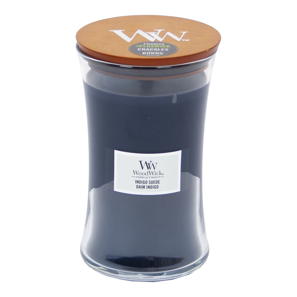 Woodwick Indigo Suede Large Candle 3 Woodwick Indigo Suede Large Candle