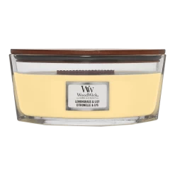 Woodwick Lemongrass & Lily Ellipse Candle - Geurkaars