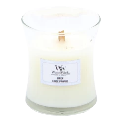 Woodwick Linen Mini Candle - Geurkaars -Huisdecoratie Winkel woodwick linen mini candle geurskaars 2 5