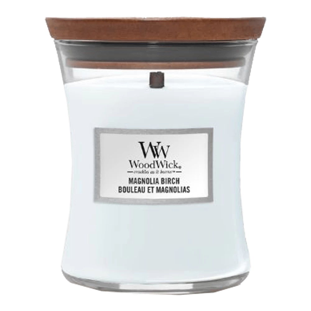 Woodwick Magnolia Birch Medium Candle - Geurkaars 3 Woodwick Magnolia Birch Medium Candle - Geurkaars