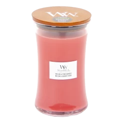 Woodwick Melon & Pink Quartz Large Candle - Geurkaars