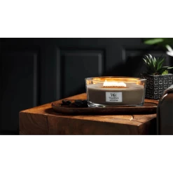 Woodwick Sand & Driftwood Ellipse Candle - Geurkaars -Huisdecoratie Winkel woodwick sand driftwood ellipse candle geurskaars 2