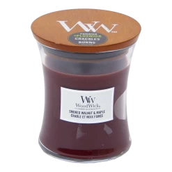 Woodwick Smoked Walnut & Maple Medium Candle - Geurkaars