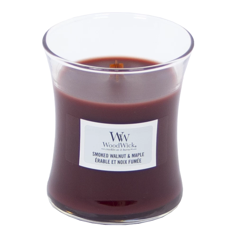 Woodwick Smoked Walnut & Maple Mini Candle - Geurkaars 4 Woodwick Smoked Walnut & Maple Mini Candle - Geurkaars - Afbeelding 2