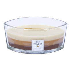Woodwick Trilogy Cafu00e9 Sweets Ellipse Candle - Geurkaars -Huisdecoratie Winkel woodwick trilogy cafe sweets l candle geurskaars 2