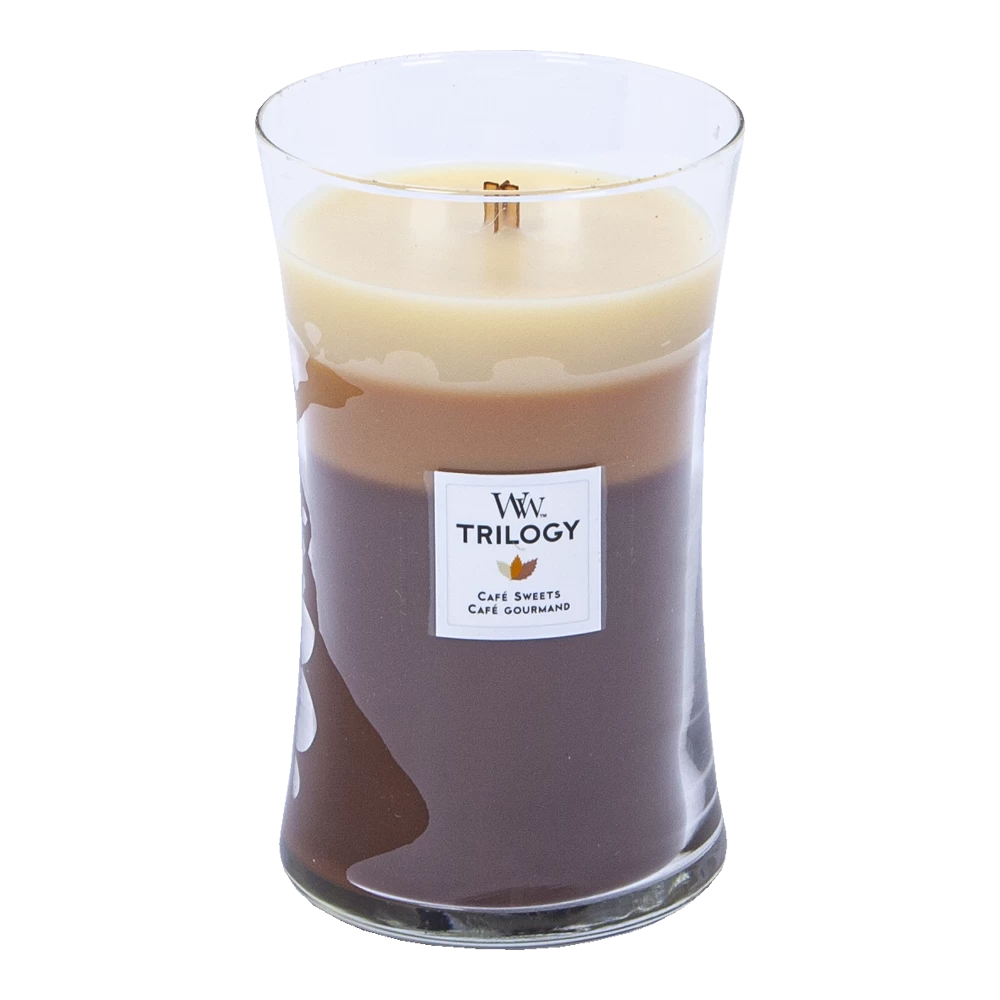 Woodwick Trilogy Cafu00e9 Sweets Large Candle - Geurkaars 4 Woodwick Trilogy Cafu00e9 Sweets Large Candle - Geurkaars - Afbeelding 2