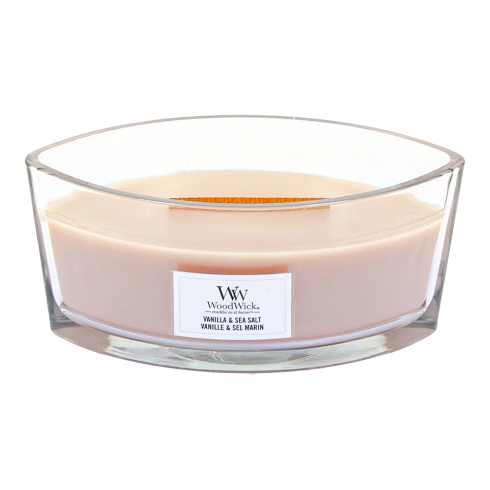 Woodwick Vanilla & Sea Salt Ellipse Candle - Geurkaars 4 Woodwick Vanilla & Sea Salt Ellipse Candle - Geurkaars - Afbeelding 2