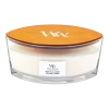Woodwick White Tea & Jasmine Ellipse Candle - Geurkaars -Huisdecoratie Winkel woodwick white tea jasmine l candle geurskaars 1 4